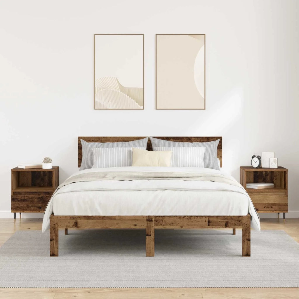 Armadio da Notte 2 pcs Legno vecchio 40 x 35 x 50 cm 882650