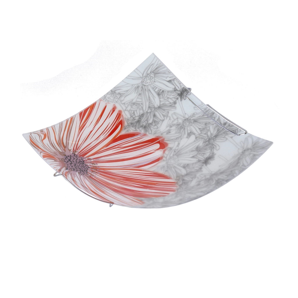 Plafoniera Candellux Spring cromata rossa E27 30cm