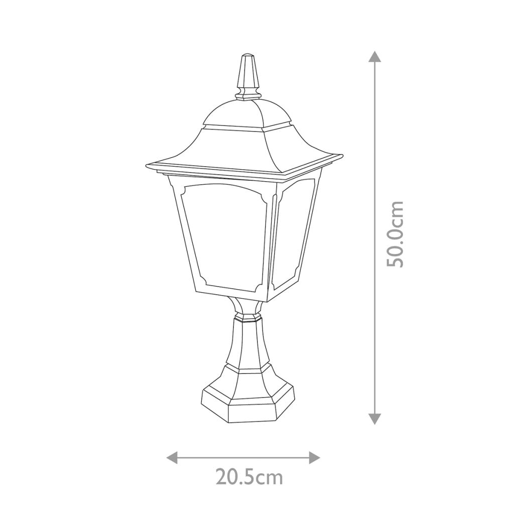 Lampada da esterno a stelo E27 60W Chapel Elstead nera