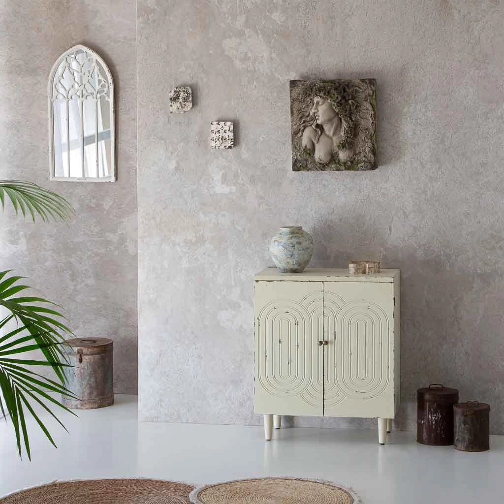 Credenza in legno con 2 porte 70x35x84