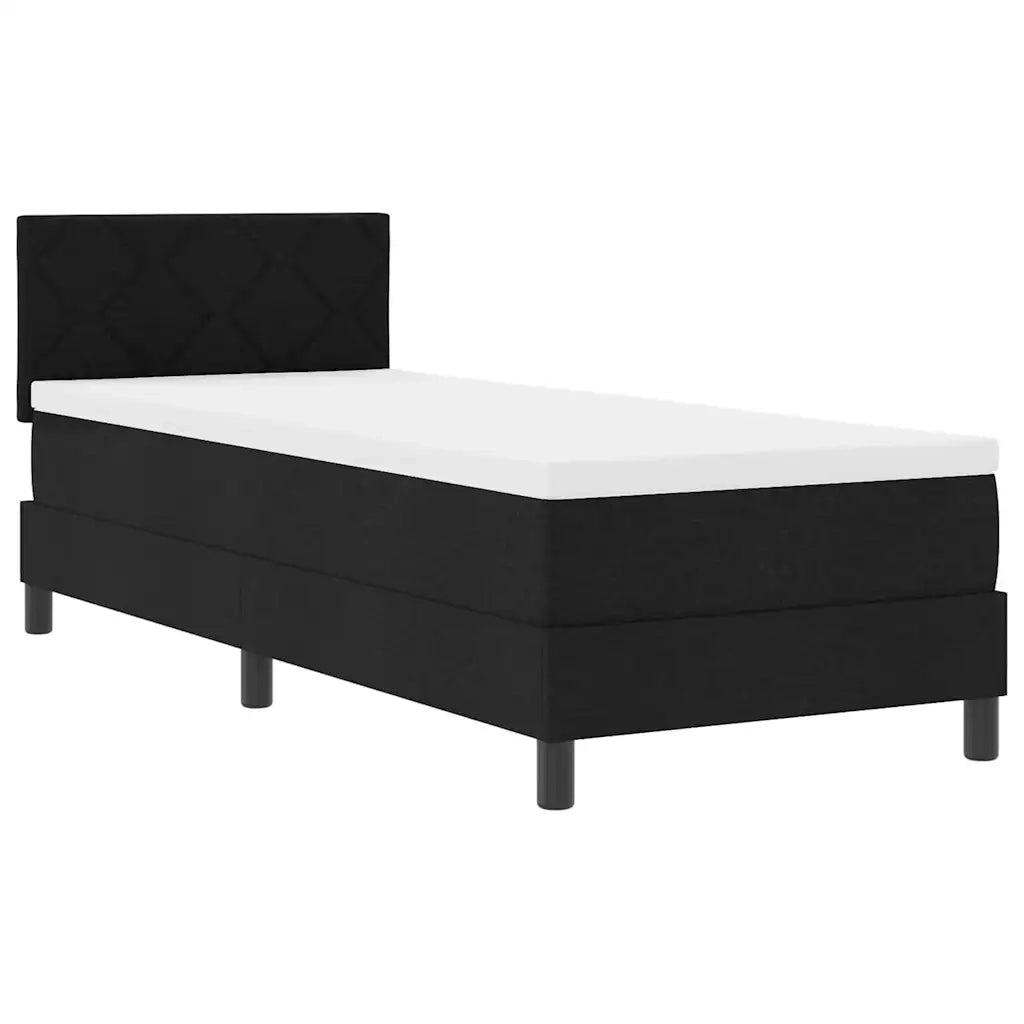 Letto a molle con materasso con led Nero 80 x 200 cm Tessuto 3342242