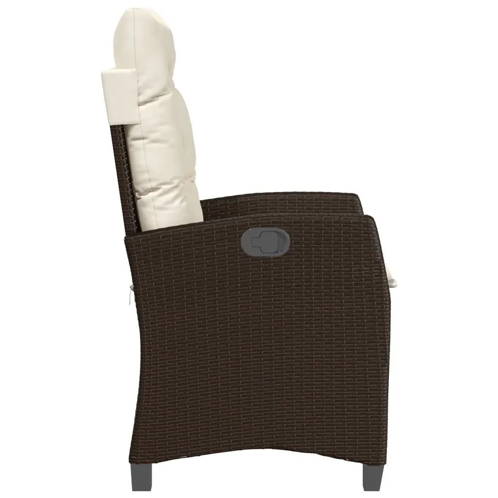 Set Bistrò 3 pz con Cuscini Marrone in Polyrattan 365226