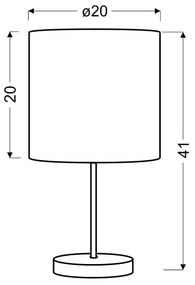 Lampada da tavolo Candellux Timber 41cm argento E27
