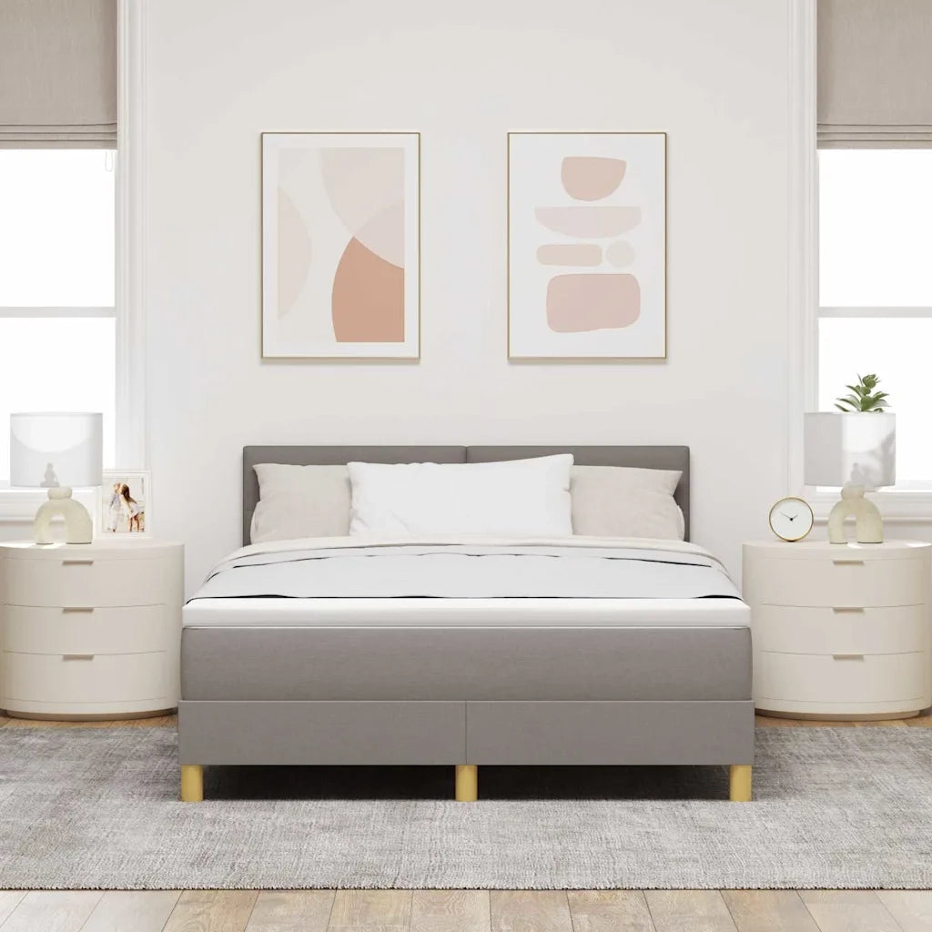 Letto a Sorgente LED con materasso Talpa 140 x 190 cm Tessuto
