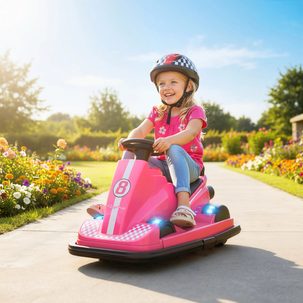 Autoscooter Bambini 360¡ã LED Rosa ¨C Minimal ¨C 3-8 Anni