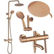 Set Doccia Da Incasso Con Termostatato Lungo Diamond Copper