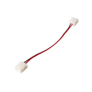Connettore doppio per striscia LED mono 8mm IP63 cavo 10cm