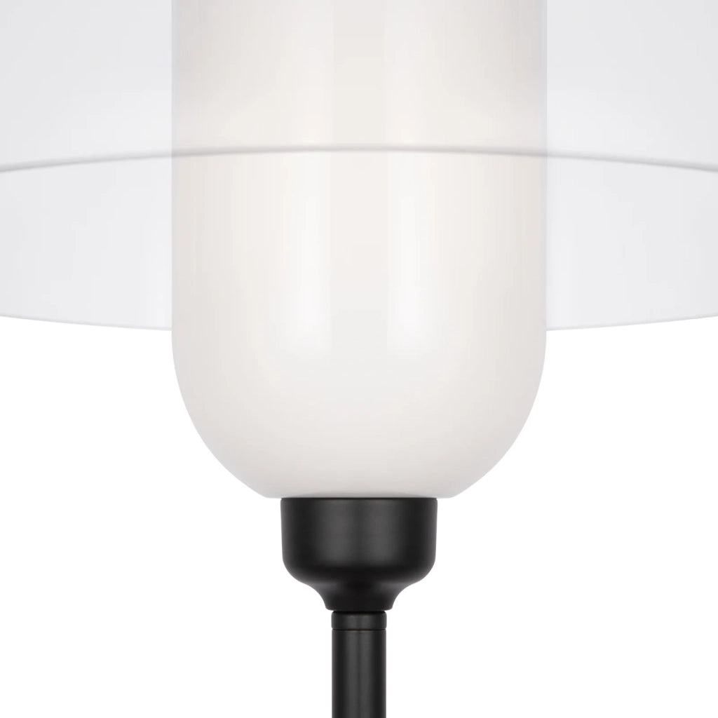 Maytoni Lampada da terra moderna Memory 1 luce E14 nero metallo ceramica