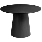 Tavolo da pranzo con base a piedistallo nera in stile tradizionale rotondo ⌀ 120 cm Sala da pranzo