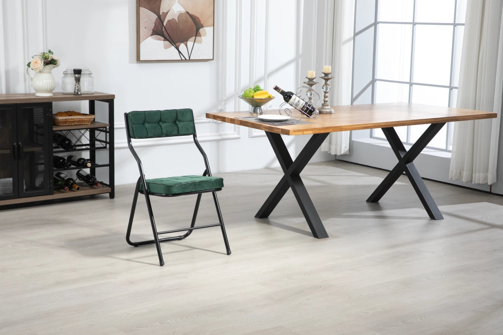Sedie Pieghevoli con Cuscino Set 2 Pezzi ¨C MINIMAL ¨C Verde