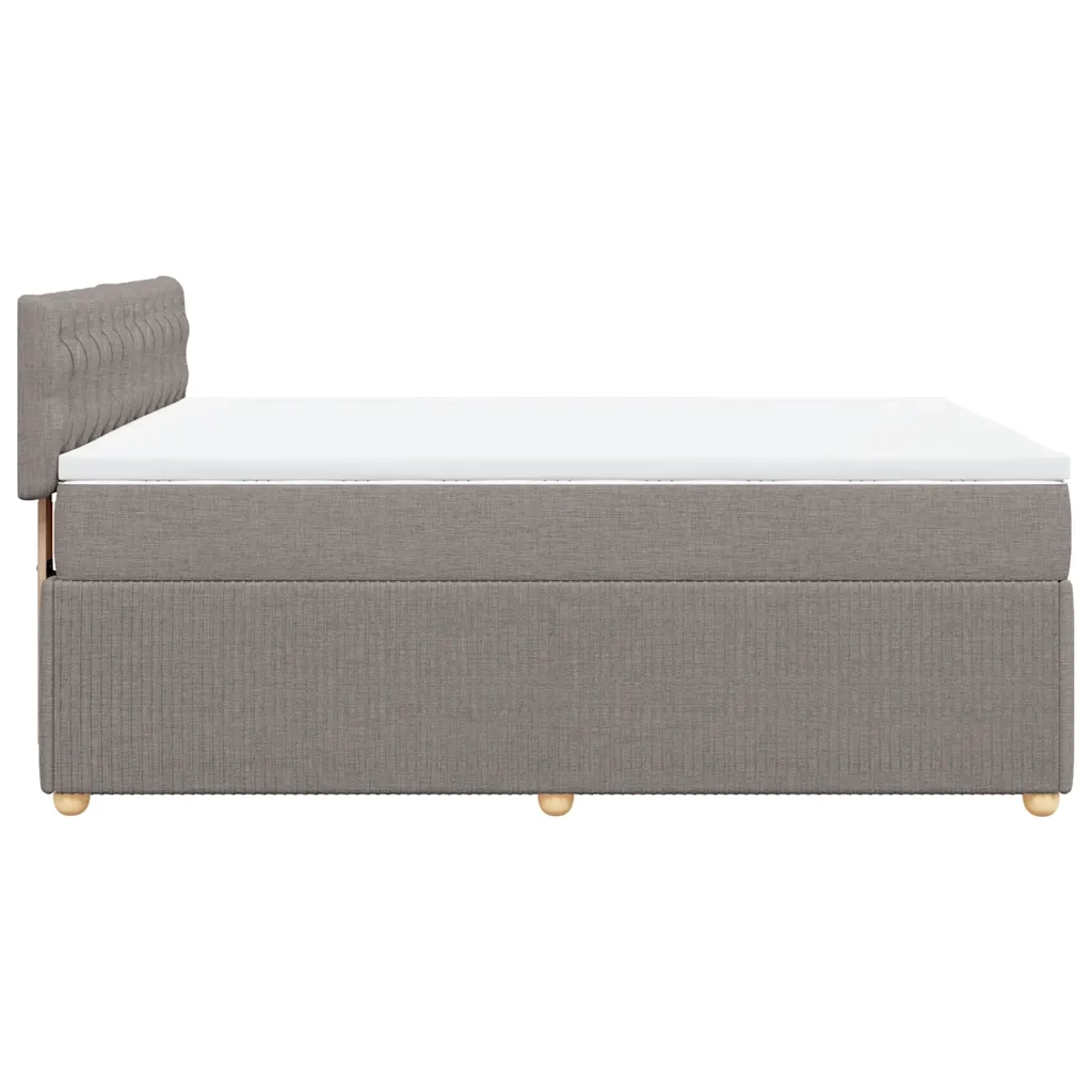 Giroletto a Molle con Materasso Tortora 140x200 cm in Tessuto 3289790