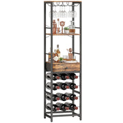 Mobile Bar con Cassetto e Portabicchieri ¨C Xylo ¨C Legno Marrone Rustico