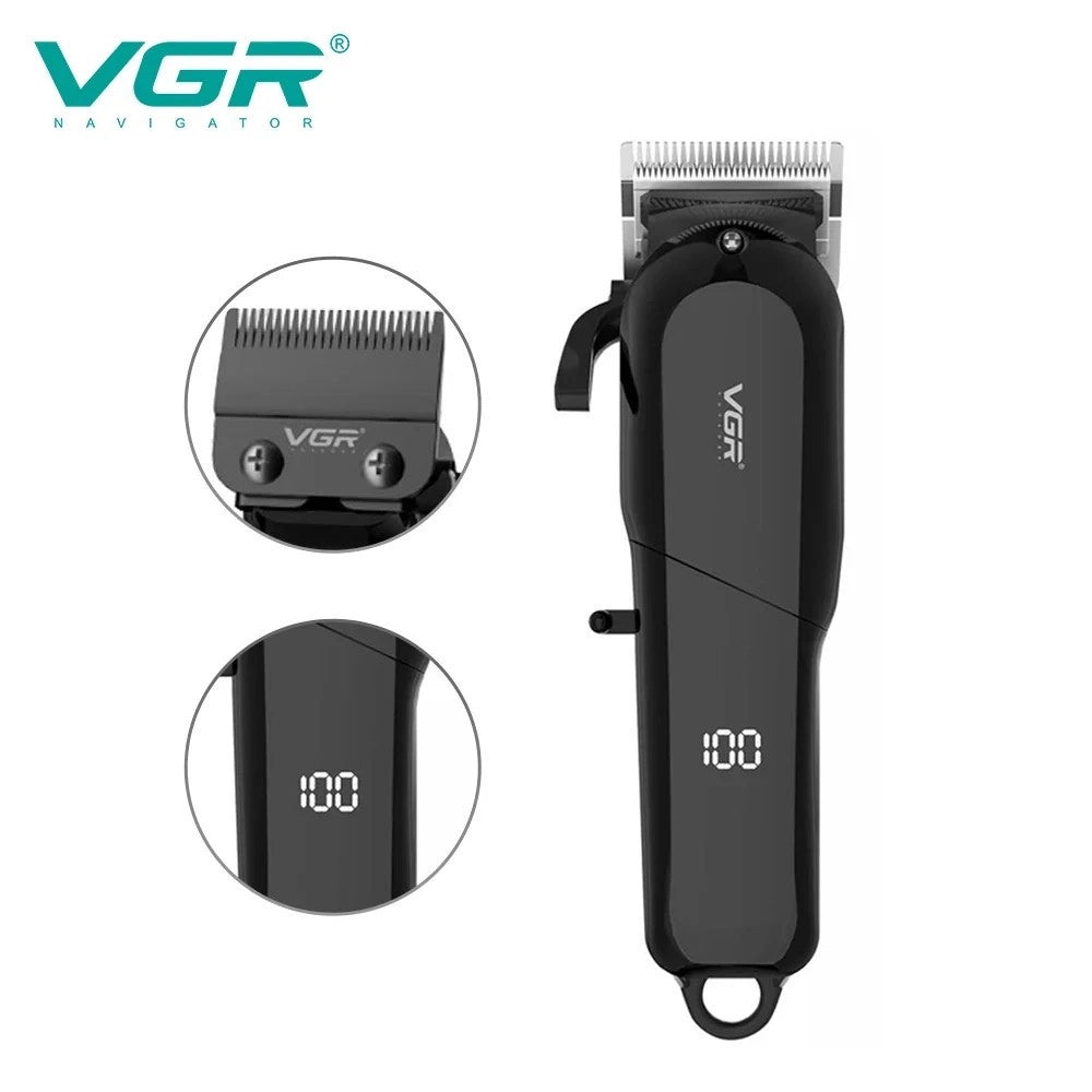 Tagliacapelli Professionale Con/senza Filo Con Display Led Rasoio Usb Vgr V-118
