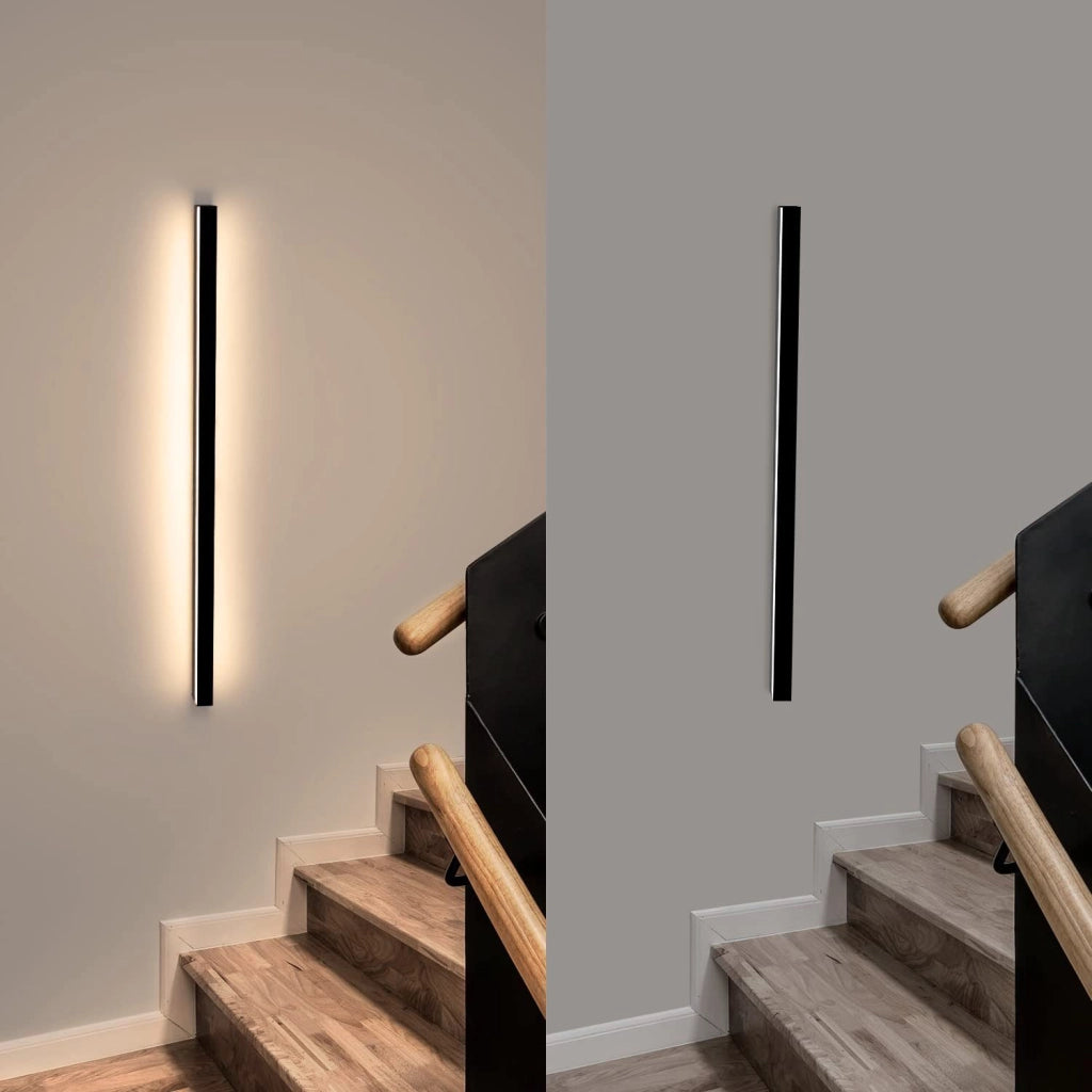 ZMH Moderna applique da parete a LED nera da 80cm per interni per corridoio e camera da letto