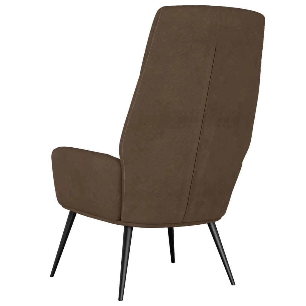 Poltrona Relax Marrone in Similpelle Scamosciata 341279