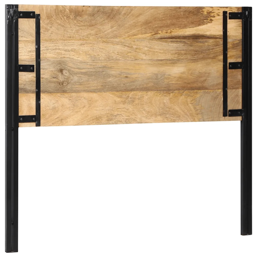 Testiera 120 cm in Legno Massello di Mango e Ferro 4017546