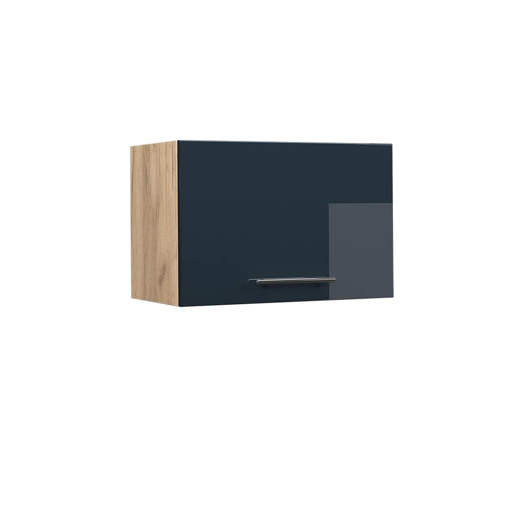 Pensile da cucina Fame-Line Blu scuro lucido/Rovere dorato 60 cm Piatto Vicco