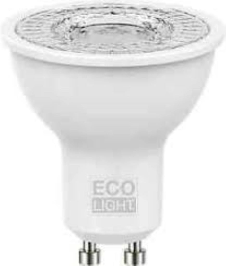 Faretto Led Luce Calda Spot 6W=50W - Gu10 - 110° - 3000K Set 2 Pezzi - Bisonte