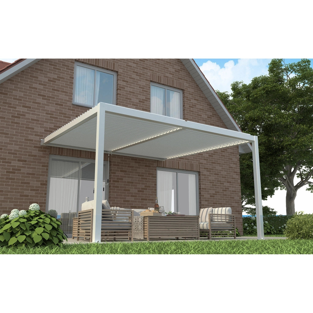 Pergola Bioclimatica addossata in alluminio - TONY