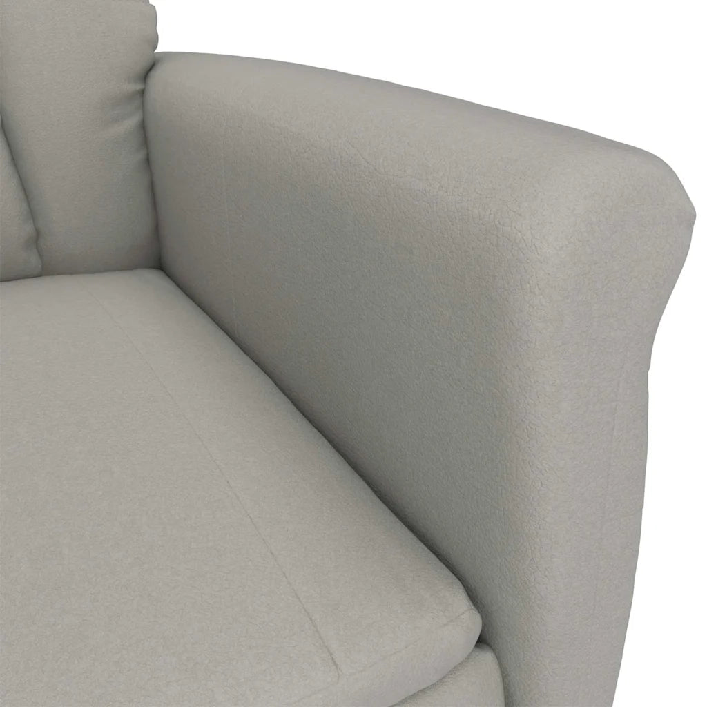 Poltrona | Sedia da massaggio Grigio chiaro 96.5 x 70.5 x 95 cm Microfibra