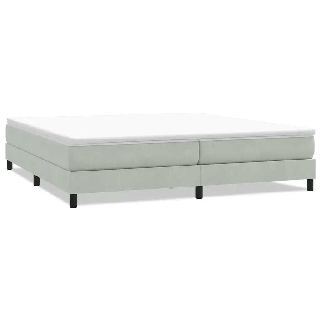 Letto a Molle senza Materasso-Struttura Letto Grigio Chiaro 200x220cm Velluto