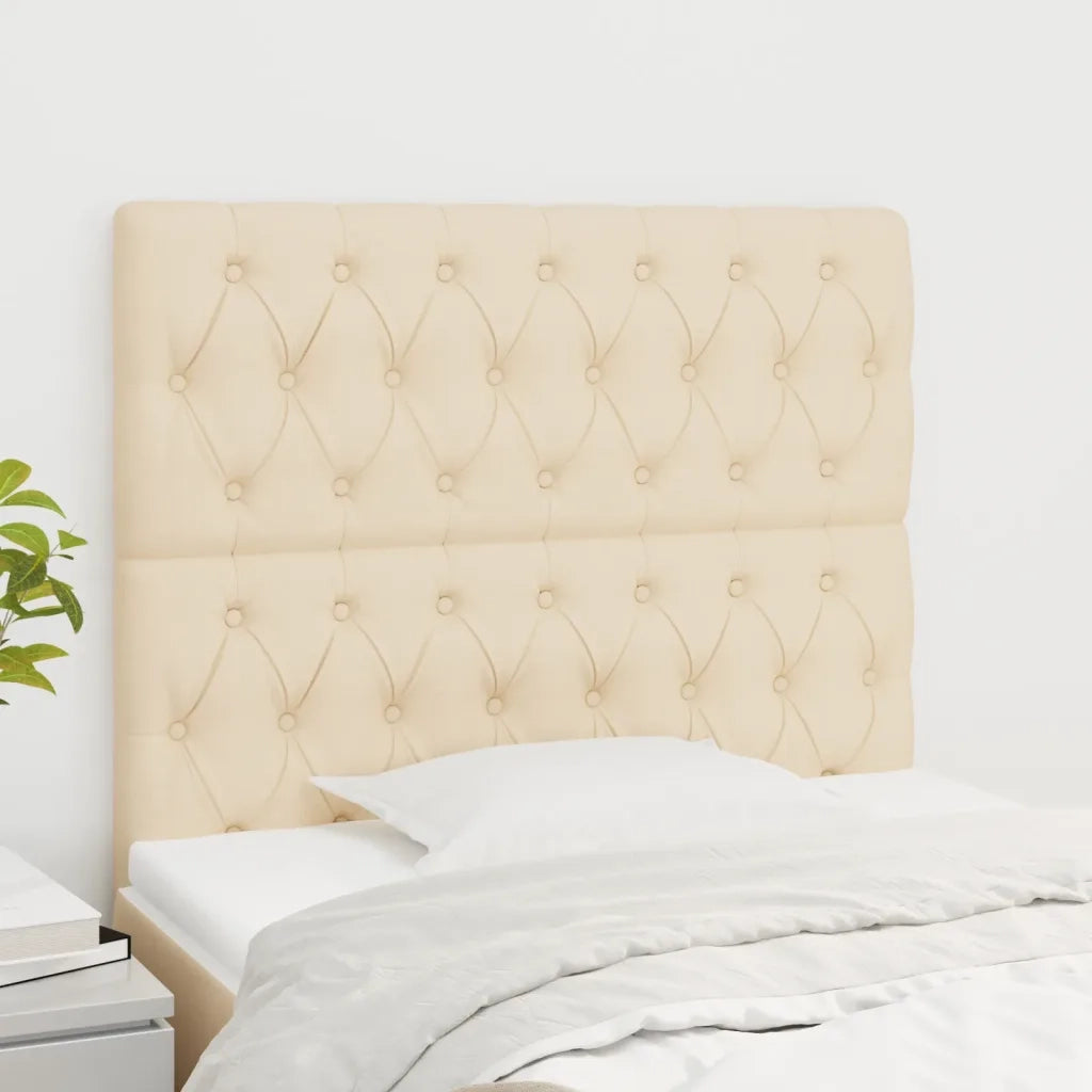 Testiera | Testata Crema 90x7x118/128 cm Tessuto