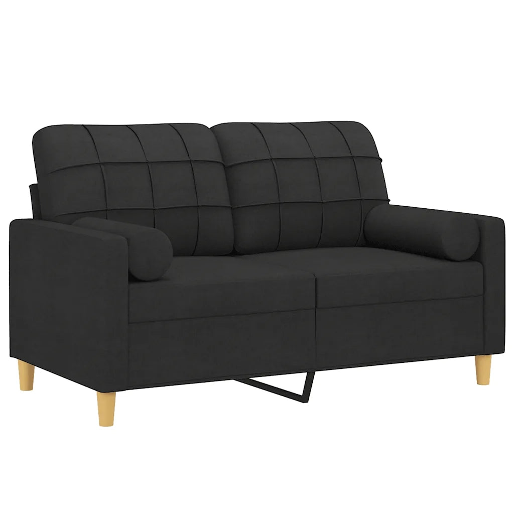 Divano a 2 Posti con Cuscini-Sofa 2 Posti con Cuscini Tortora 120 cm in Tessuto 998132