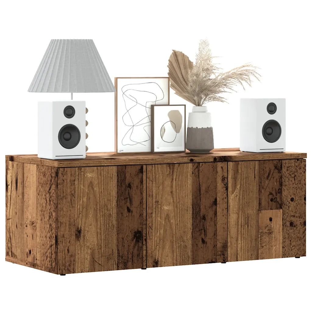 Mobile Porta TV Legno Vecchio 80x34x30 cm in Legno Multistrato 856012