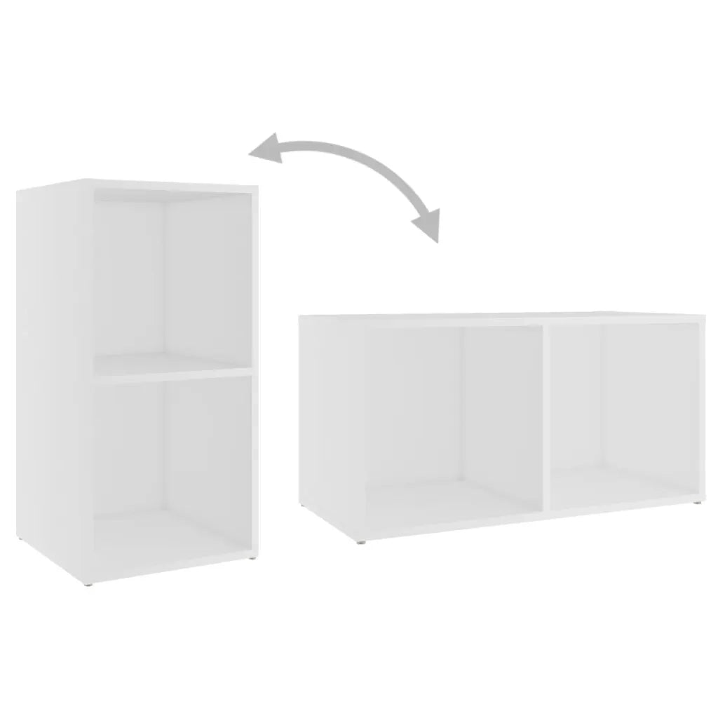 Mobili Porta TV 2 pz | Armadietto TV | Mobile Porta TV Bianco 72x35x36,5 cm in Legno Multistrato