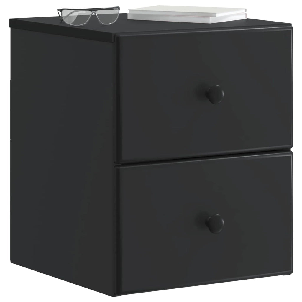 Mobiletto da notte a muro 2 pcs Nero 34,5 x 33 x 40 cm 899148