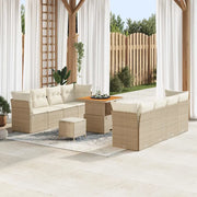 Set Divano da Giardino con cuscino 11 pcs beige e panna 3363406