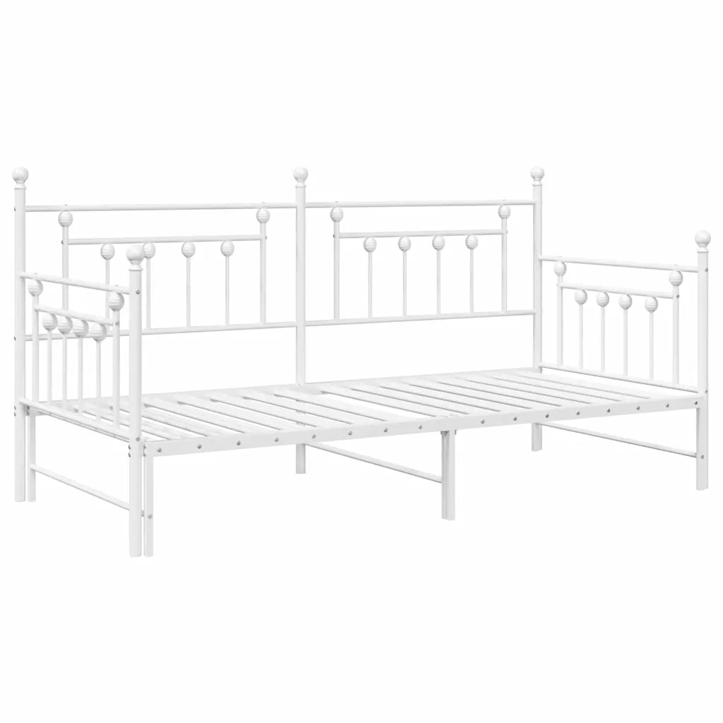 Struttura per letto di giorno Bianco 100 x 190 cm Acciaio 42002681