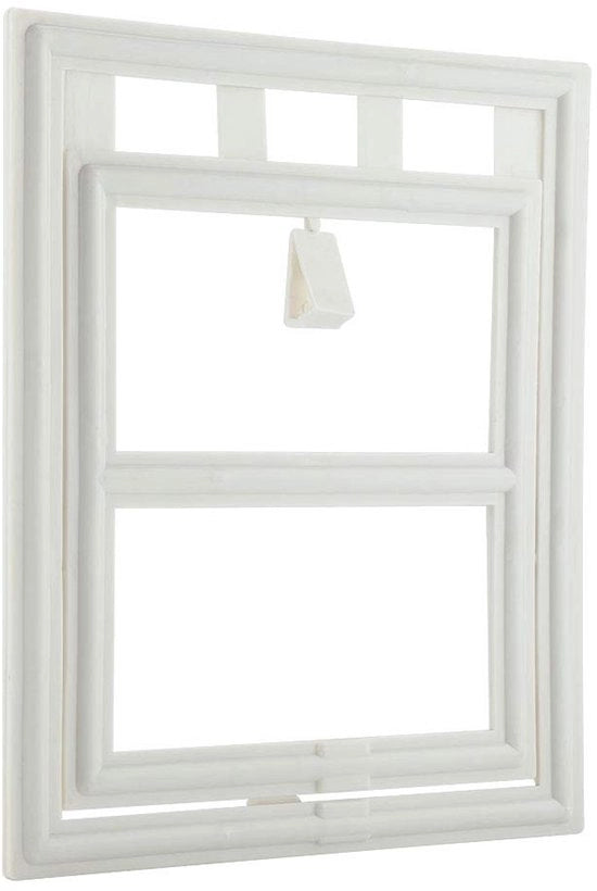Porta per animali per porta d'ingresso - Porta per finestra - Facile da installare - Vari dimensioni - Adatto per finestra/porta - Design nero/bianco - Porta per animali