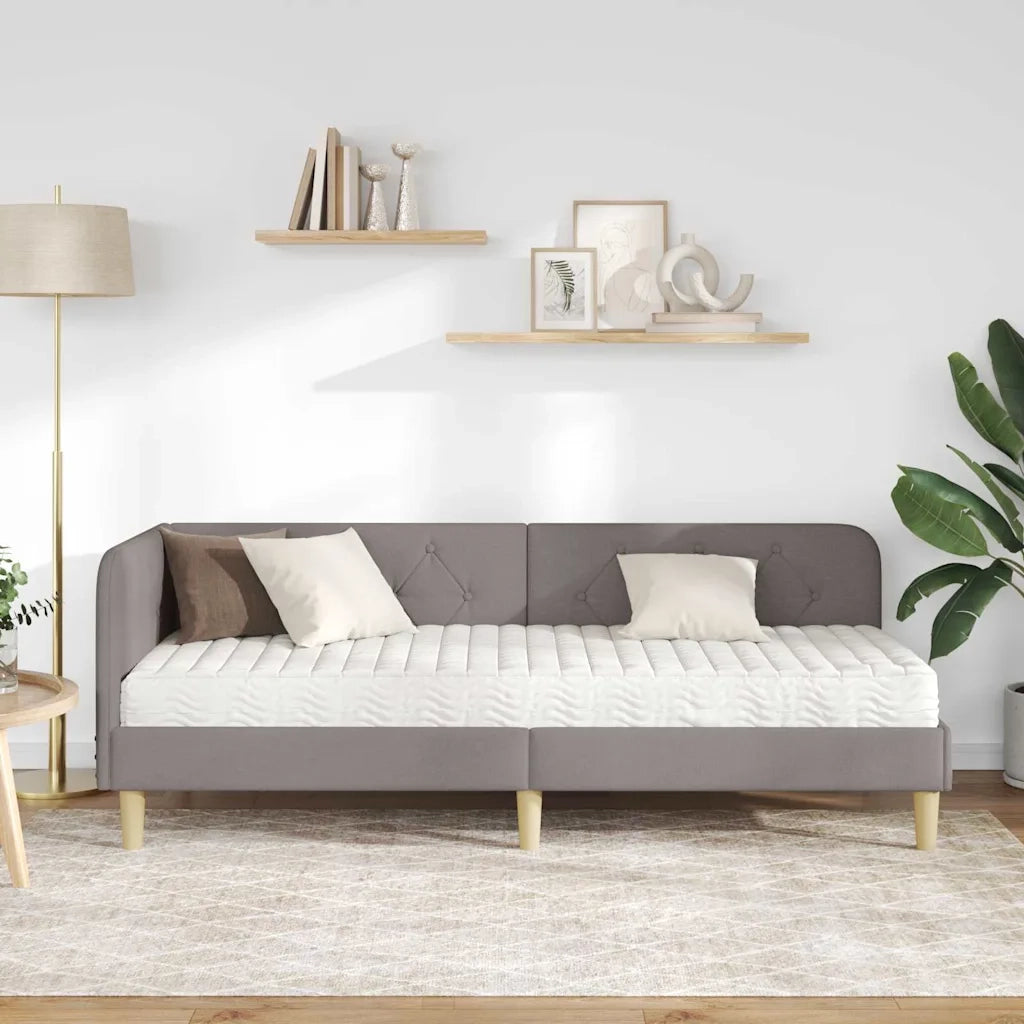 Cornice del letto ad angolo Talpa 80 x 200 cm Tessuto