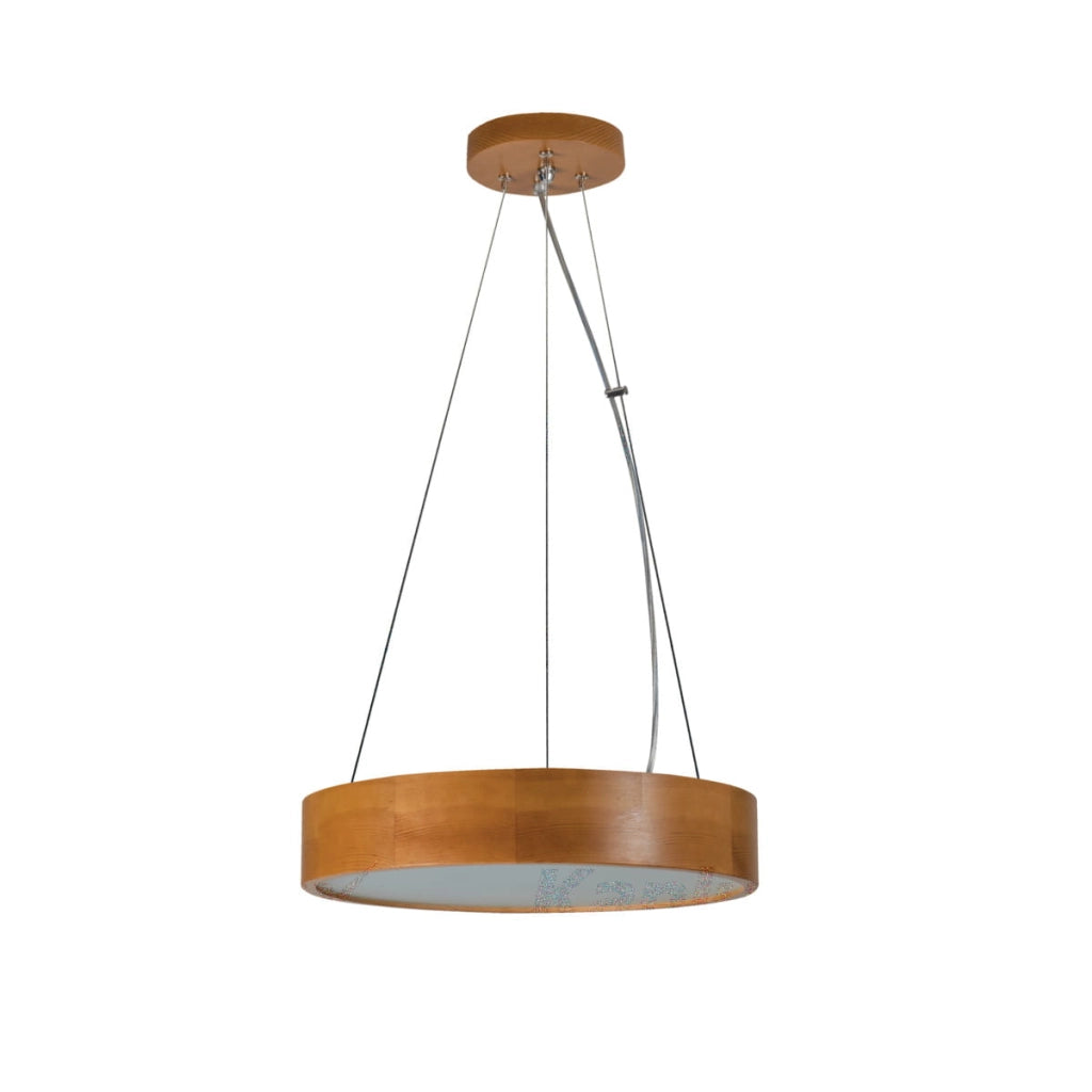 Lampada a sospensione JASMIN legno Ø37,5 2xE27 Kanlux