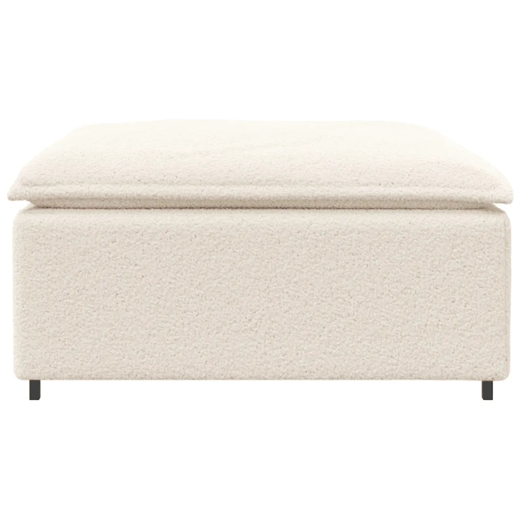 Modulo Poggiapiedi Divano Modulare Crema 100x100x48 cm