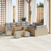 Set Divano da Giardino 18 pcs Beige e Grigio Chiaro polyrattan 3363632
