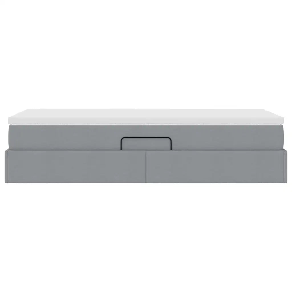Letto con contenitore e materasso Grigio chiaro 100 x 200 cm 3370206