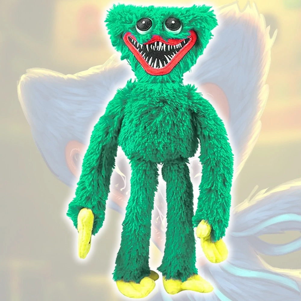 Trade Shop - Peluche Pupazzo Morbido Poppy Playtime Huggy Wuggy Plush Doll Gioco Verde 40cm -