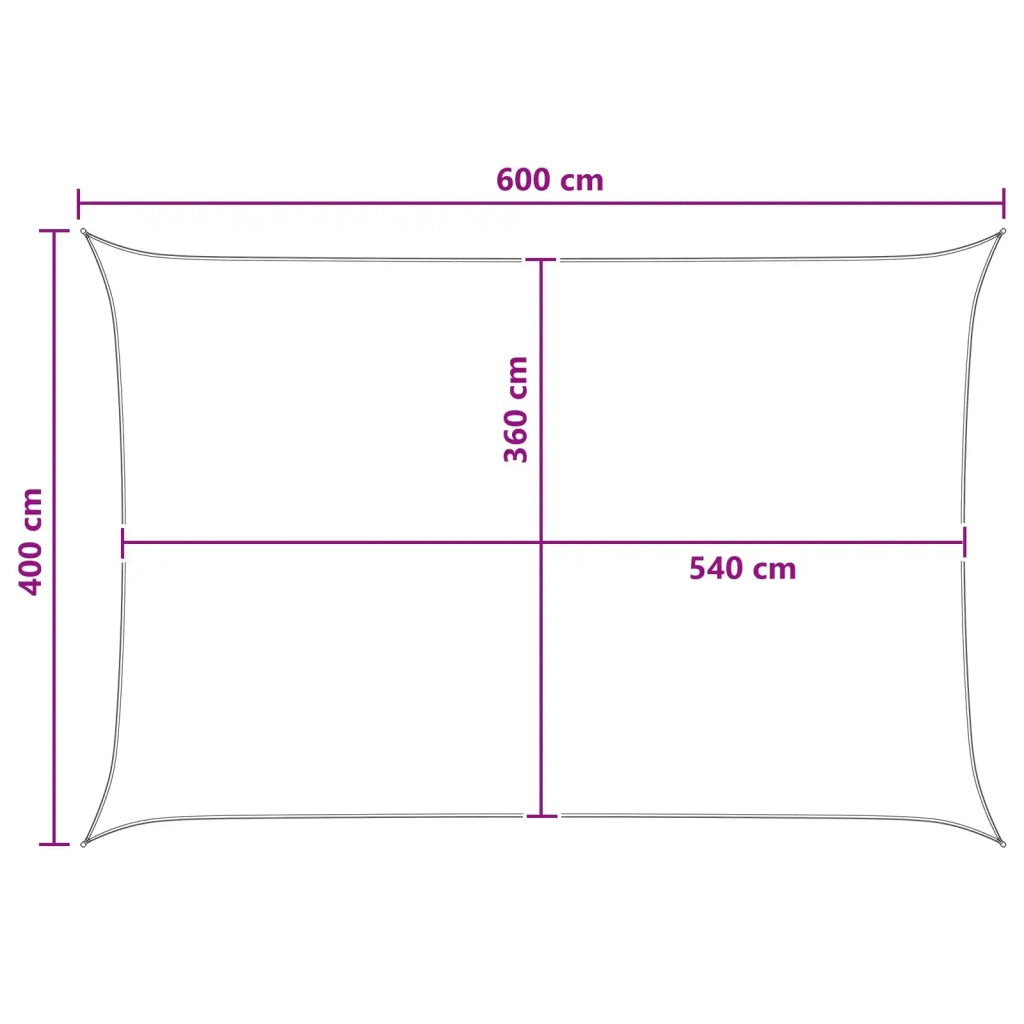 Telo Ombra Grigio chiaro e bianco 4 x 6 m HDPE 42032954
