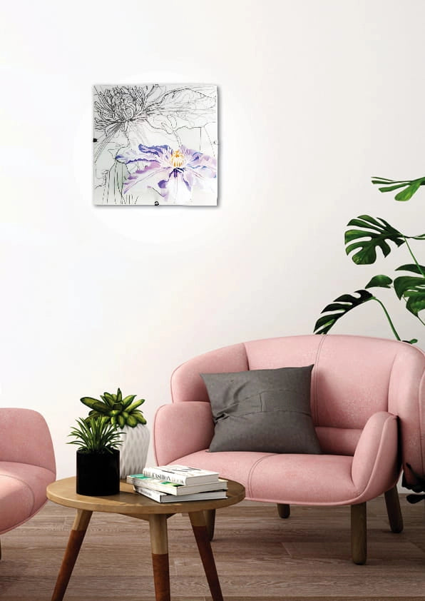 Plafoniera Candellux Spring cromata vetro bianco E27 30cm