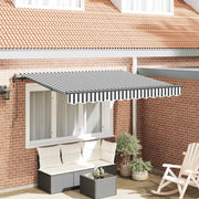 Tenda Retrattile Antracite 350 x 200 cm Tessuto 3329684