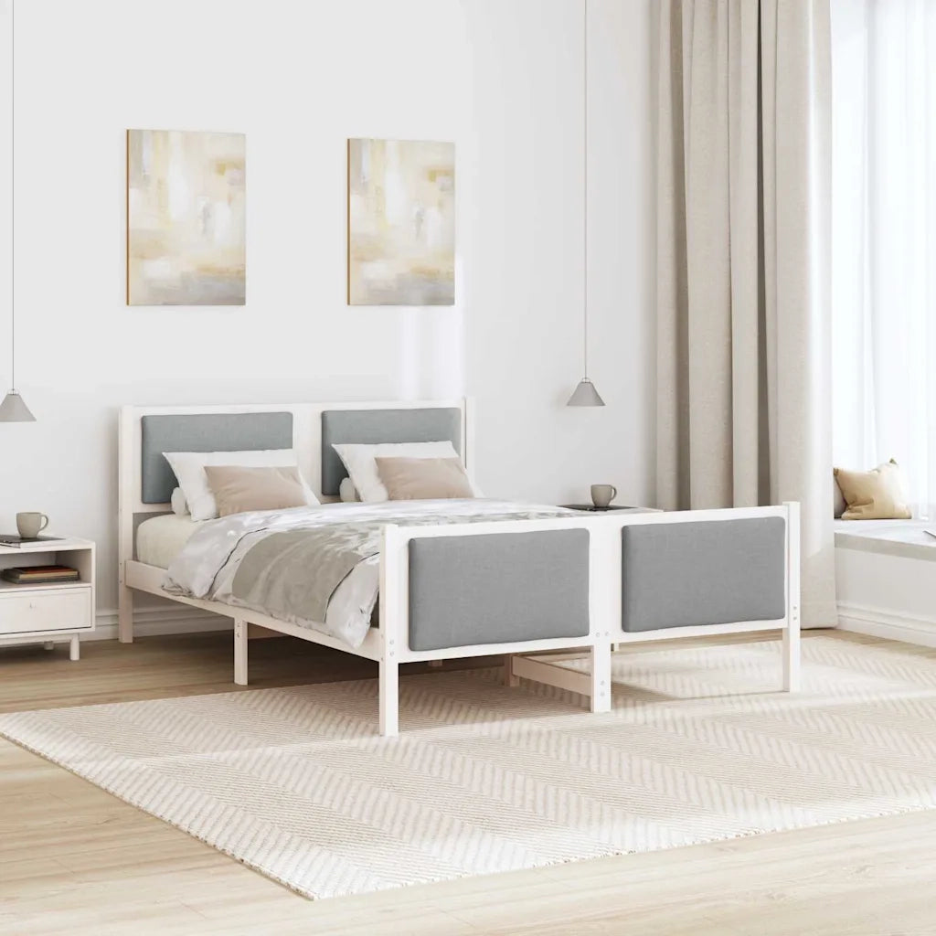 Struttura del letto-Giroletto Grigio chiaro 135 x 190 cm Tessuto 500152