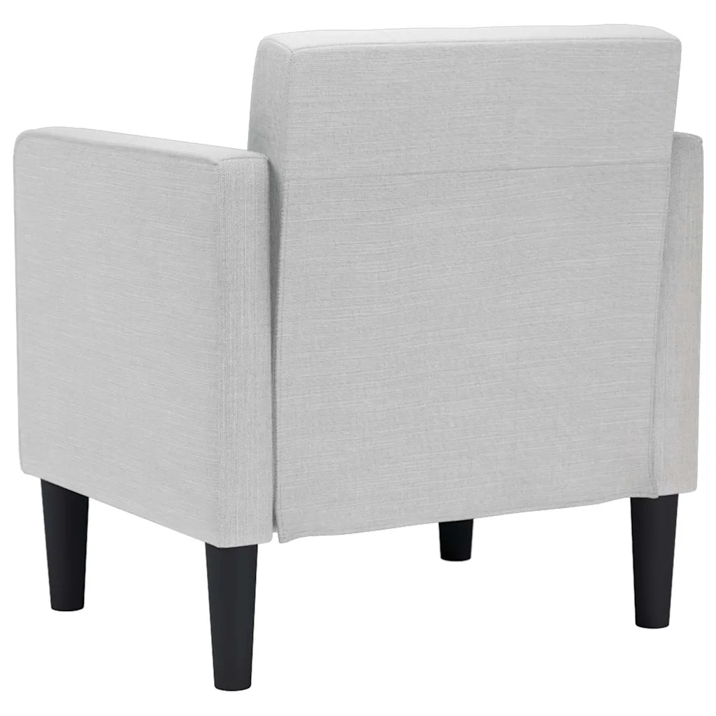 Divano Poltrona | Sedia con Braccioli Grigio Nuvola 53 cm in Tessuto