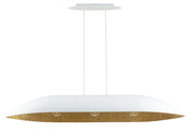Lampada a sospensione Gondola bianco oro 3xE27 Sigma