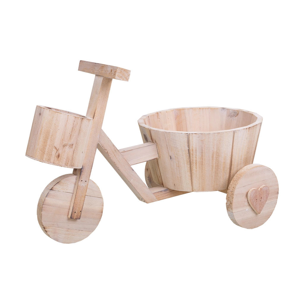 FiorieraBici inLegnoMarrone 39,5x23x25,8h