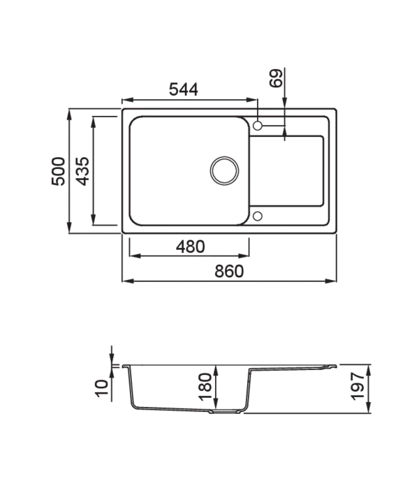 LAV. LIFE 410 86x50 1VG BIANCO 68