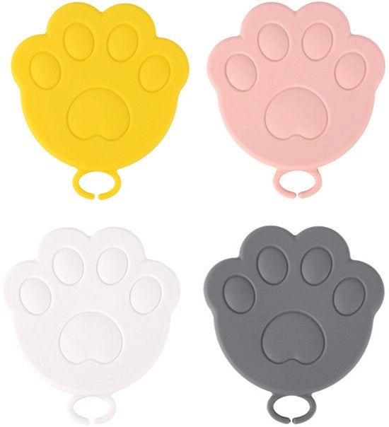 4 deksels in silicone riciclabili per lattine con chiusura ermetica per gatti e cani