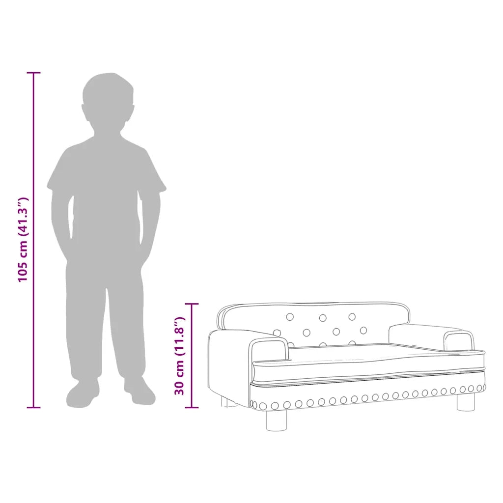 Divano per Bambini-Sofa-Divanetto Blu 70x45x30 cm in Velluto