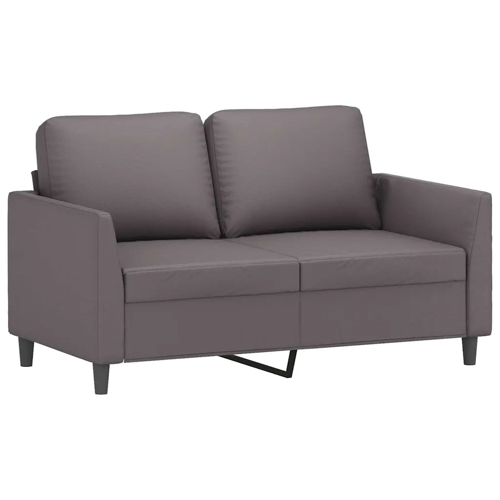 Divano a 2 Posti-Sofa 2 Posti Grigio 120 cm in Similpelle 206312